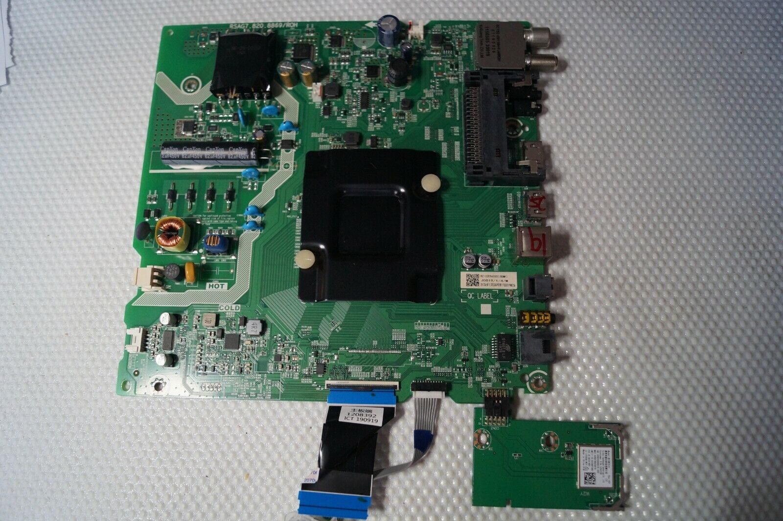 MAIN BOARD RSAG7.820.8869/ROH FOR 32″ HISENSE H32B5600UK TV, JHD315V1H71-T0L1