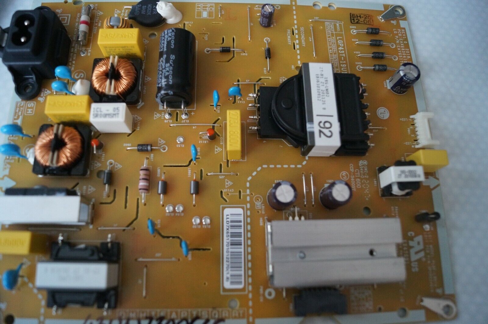 PSU POWER SUPPLY BOARD EAX68304101(1.7) EAY65170101 FOR 43″ LG 43UN73006LC