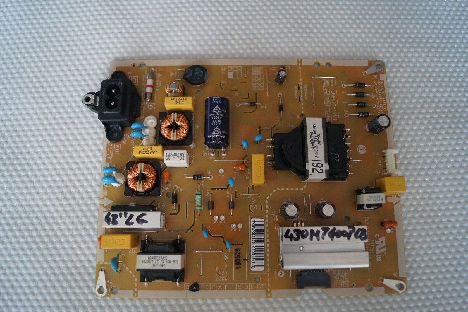 PSU POWER SUPPLY BOARD EAX68304101(1.7) EAY65170101 FOR 42″ LG 43UN73006LC