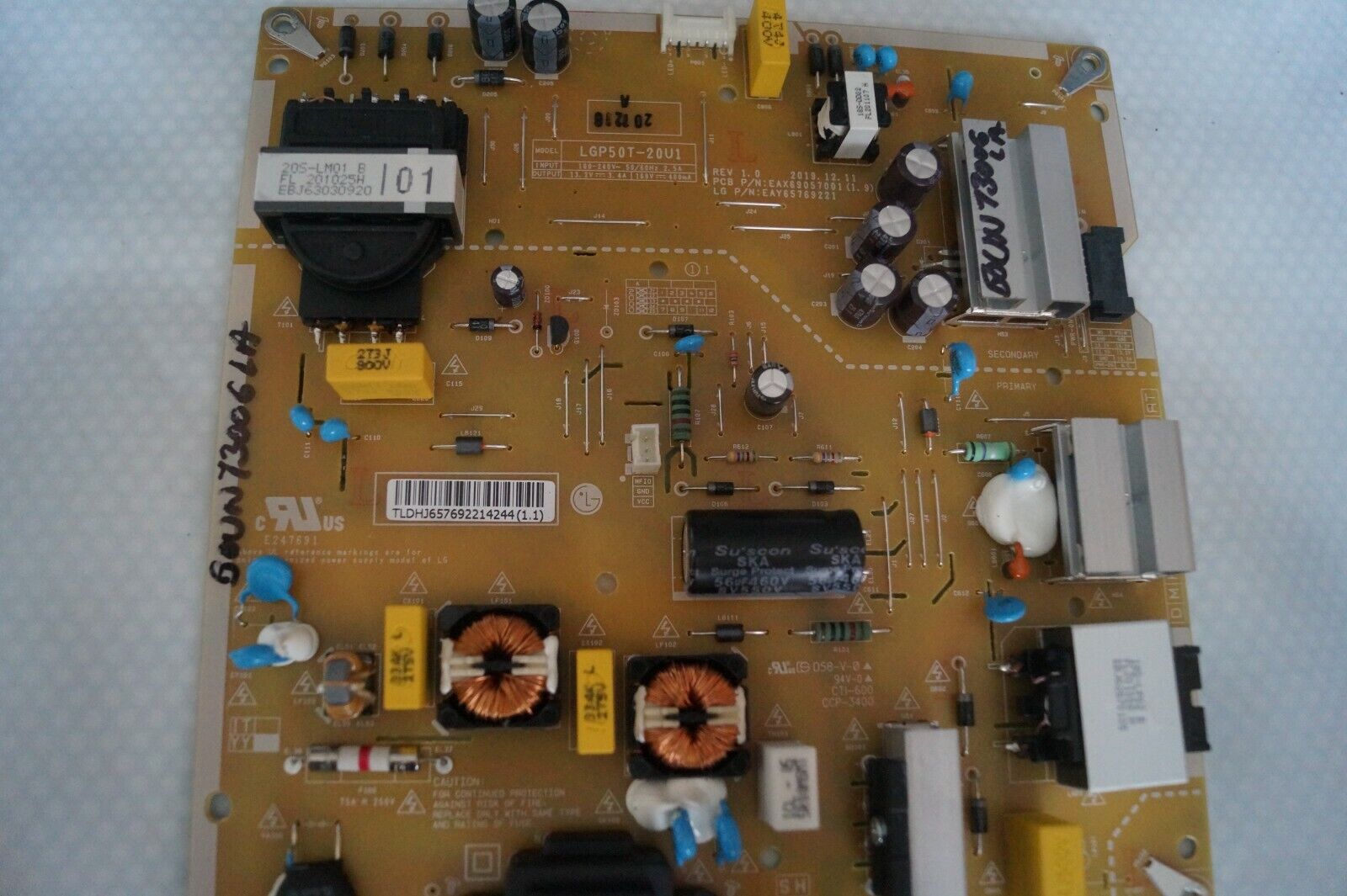 PSU POWER SUPPLY BOARD EAX69057001 (1.9) EAY65769221 FOR 50″ LG 50UP75006LF