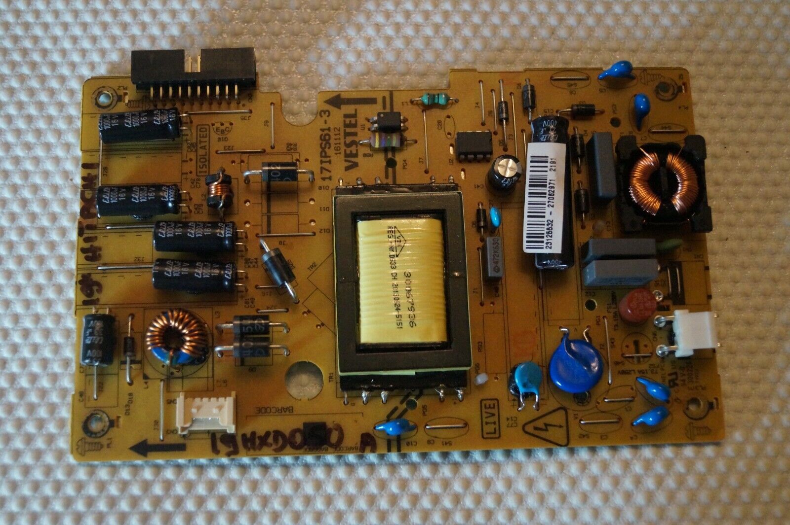 PSU POWER SUPPLY BOARD 17IPS61-3 23125532 FOR 19″ HITACHI 19HXD05U A  LED TV