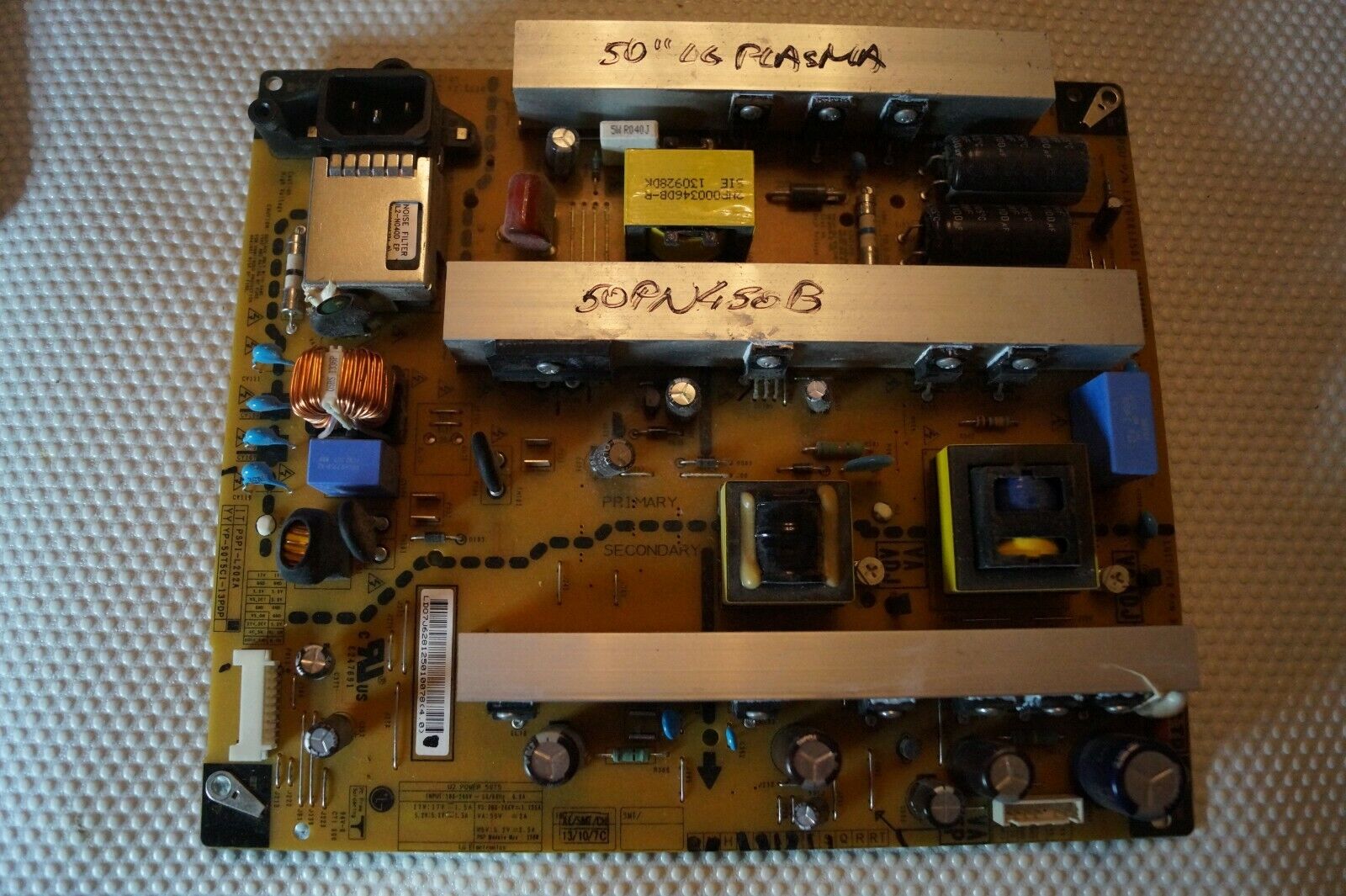 PSU POWER SUPPLY BOARD EAX64863801 REV:1.2 EAY62812501 FOR LG 50PN450B PLASMA TV