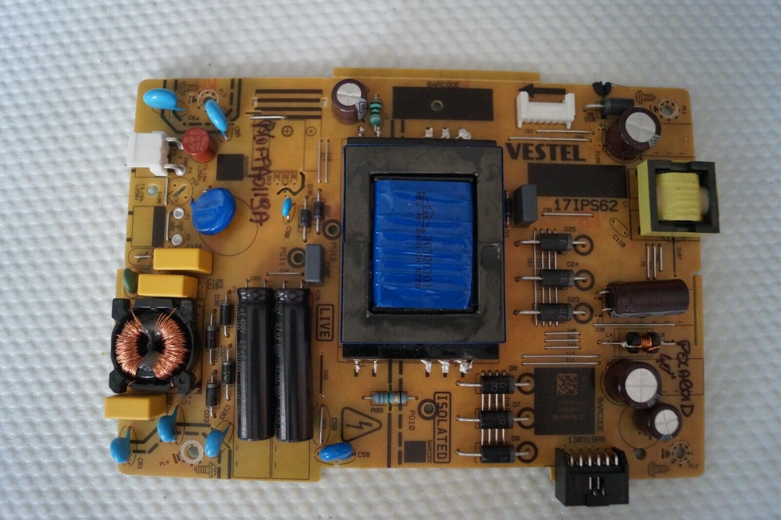 PSU POWER SUPPLY BOARD 17IPS62P 23580778 FOR 40″ POLAROID P40FPA0119A LED TV