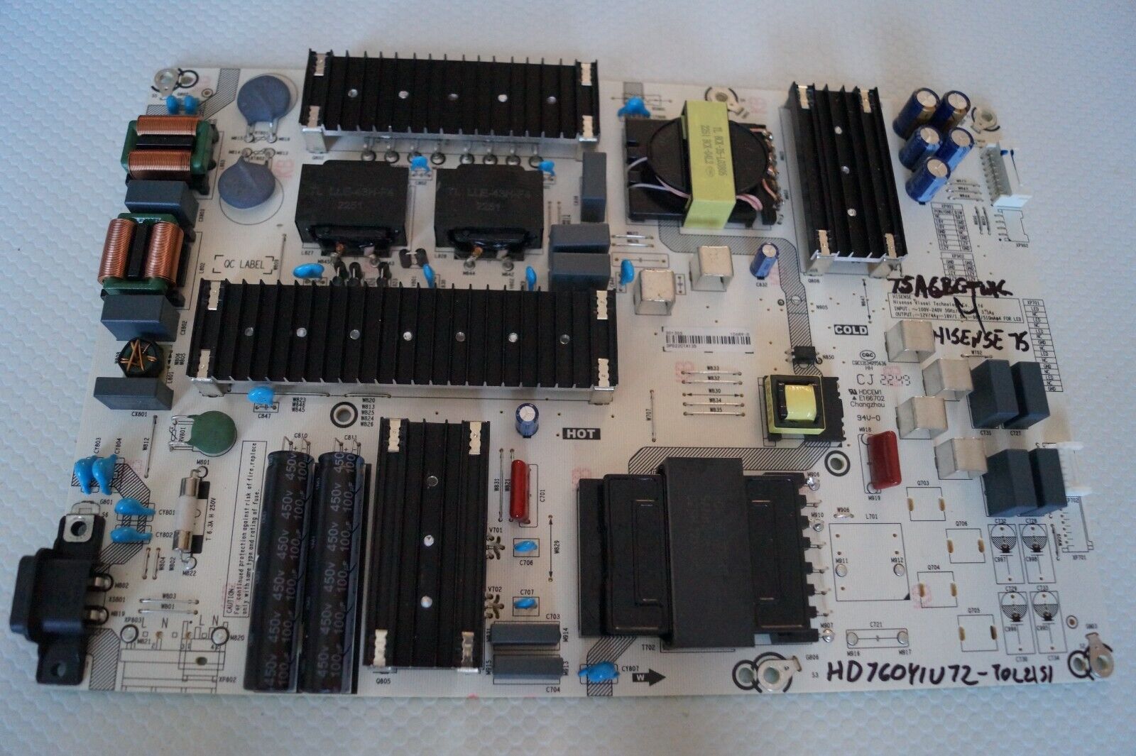 PSU POWER SUPPLY BOARD RSAG7.820.10689/ROH FOR 75″ HISENSE 75A6KTUK