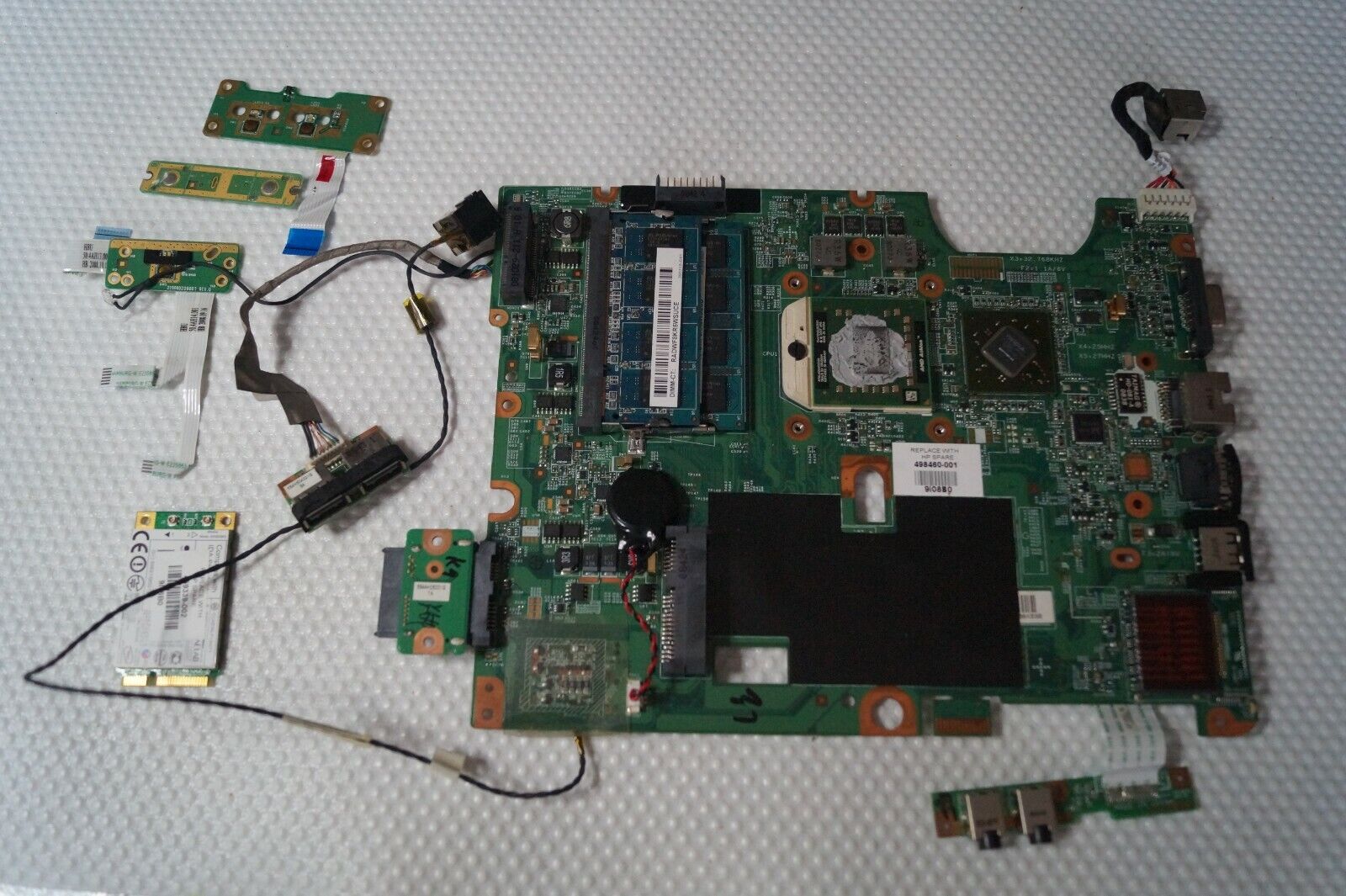 MOTHERBOARD 498460-001 AMD ATHLON QL-60 FOR 15.6″ HP G60 LAPTOP + EXTRAS