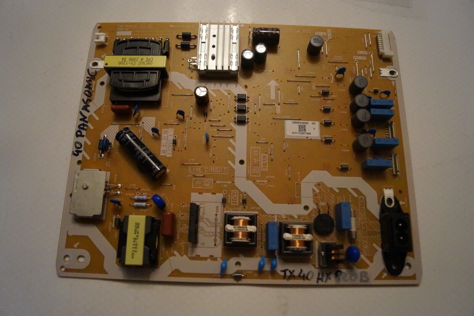 PSU POWER SUPPLY BOARD TZRNP01BSXE TNP4G646 2P 40″ PANASONIC TX-40HX820B LED TV