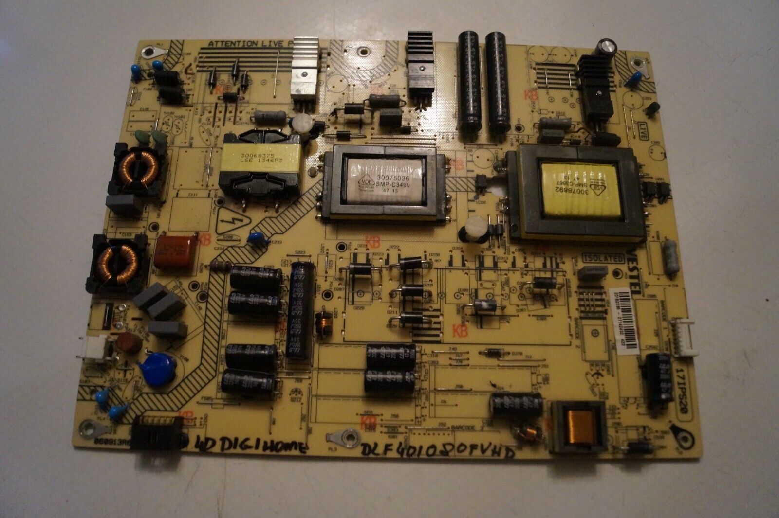 PSU POWER SUPPLY BOARD 17IPS20 23152285 FOR 40″ DIGIHOME DLF401080FVHD LED TV