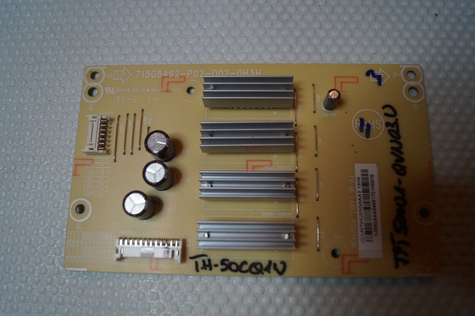 LED DRIVER BOARD 715G8492-P02-002-0H3H PANASONIC TH-50CQ1W TV TPT500U1-QVN03.U