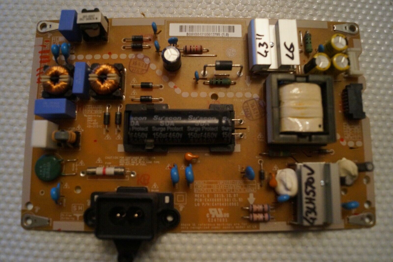 PSU POWER SUPPLY BOARD EAX66851301(1.5) EAY64310501 FOR 43″ LG 43LH570V TV