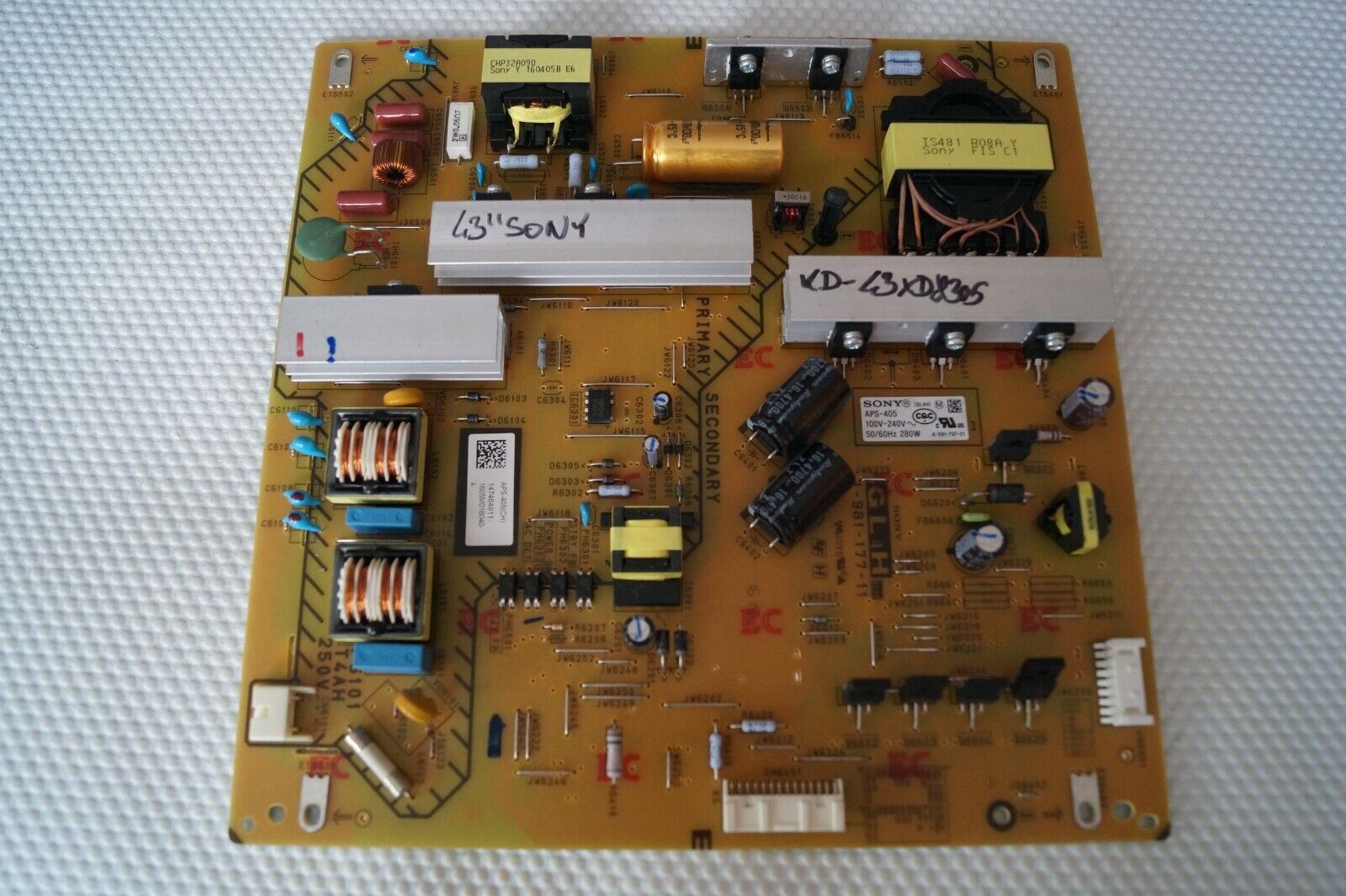 PSU POWER SUPPLY BOARD 1-981-177-11 APS-405(CH) FOR 43″ SONY KD-43XD8305 LED TV