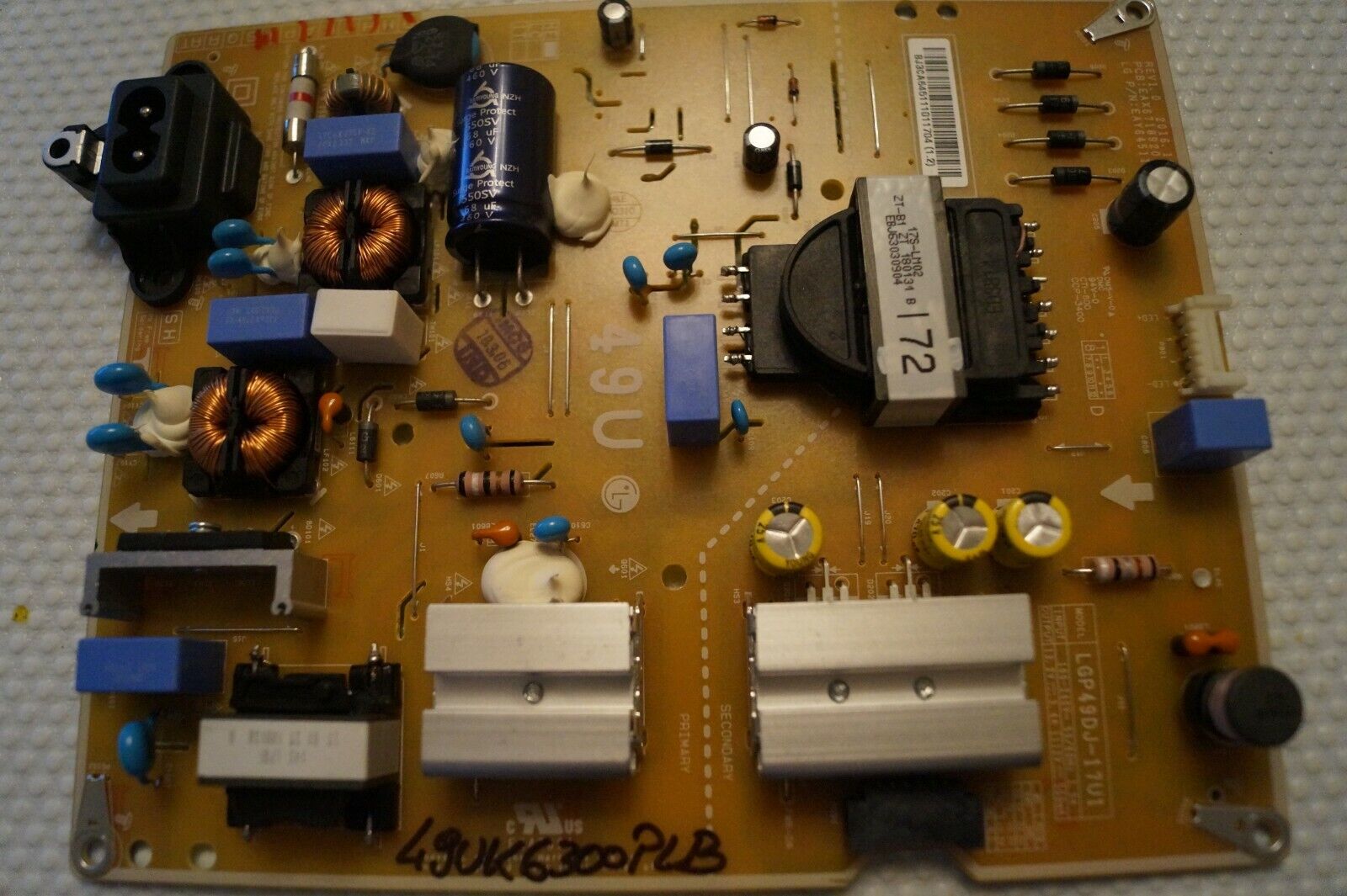 PSU POWER SUPPLY BOARD EAY64511101 EAX67189201(1.6) FOR 49″ LG 49UK6300PLB TV