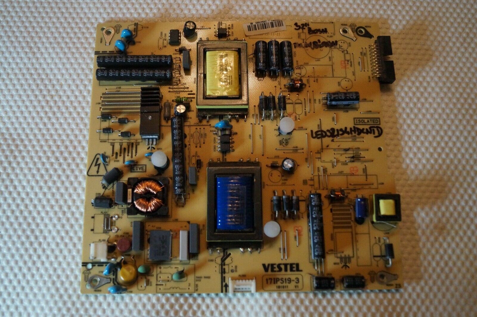 PSU POWER SUPPLY BOARD 17IPS19-3 23077651 FOR 32″ BUSH LED32134HDCNTD LED TV