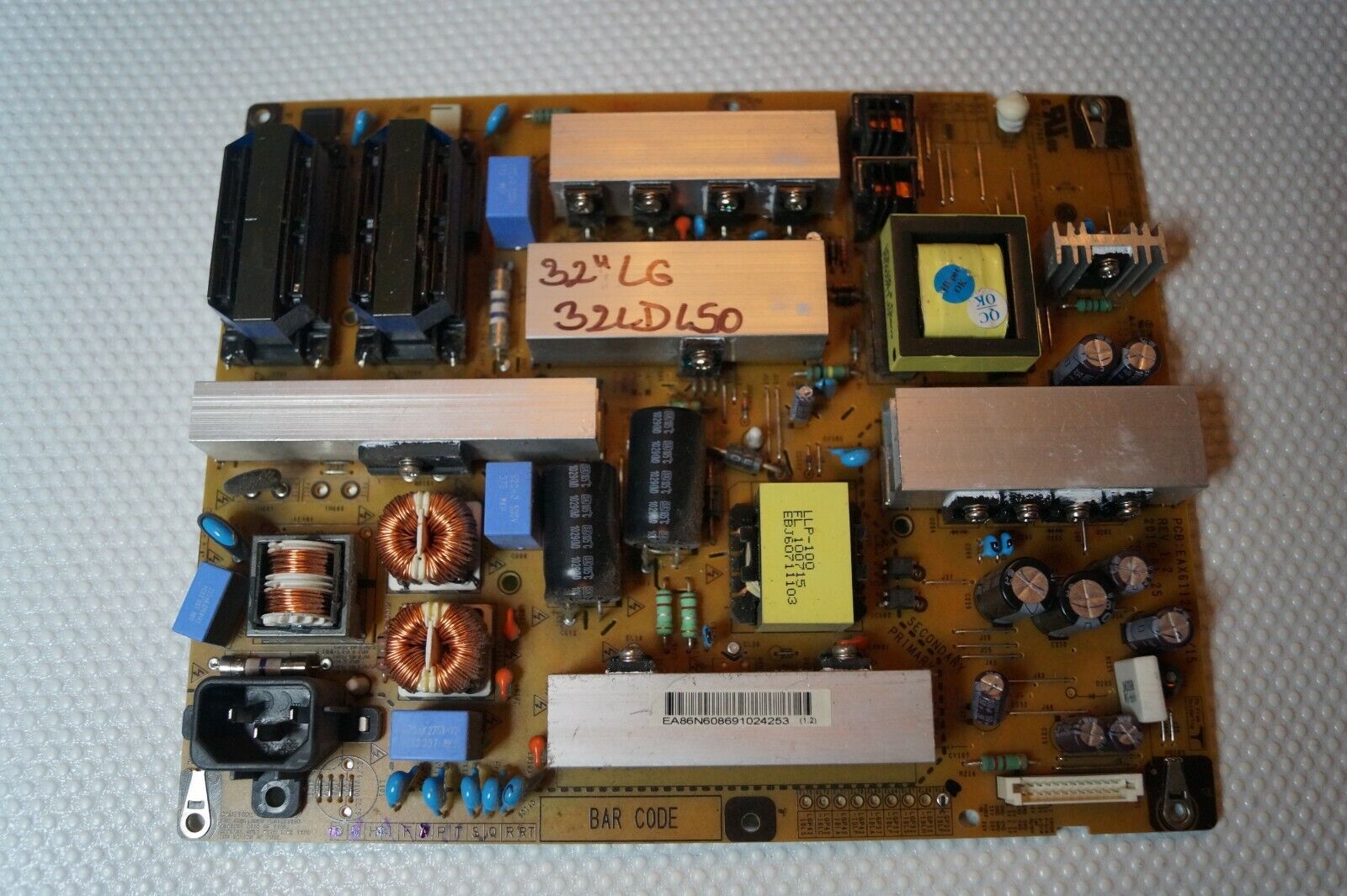 PSU POWER SUPPLY BOARD EAX61124201/15 FOR 32″ LG 32LD450 32LD490 LCD TV’S