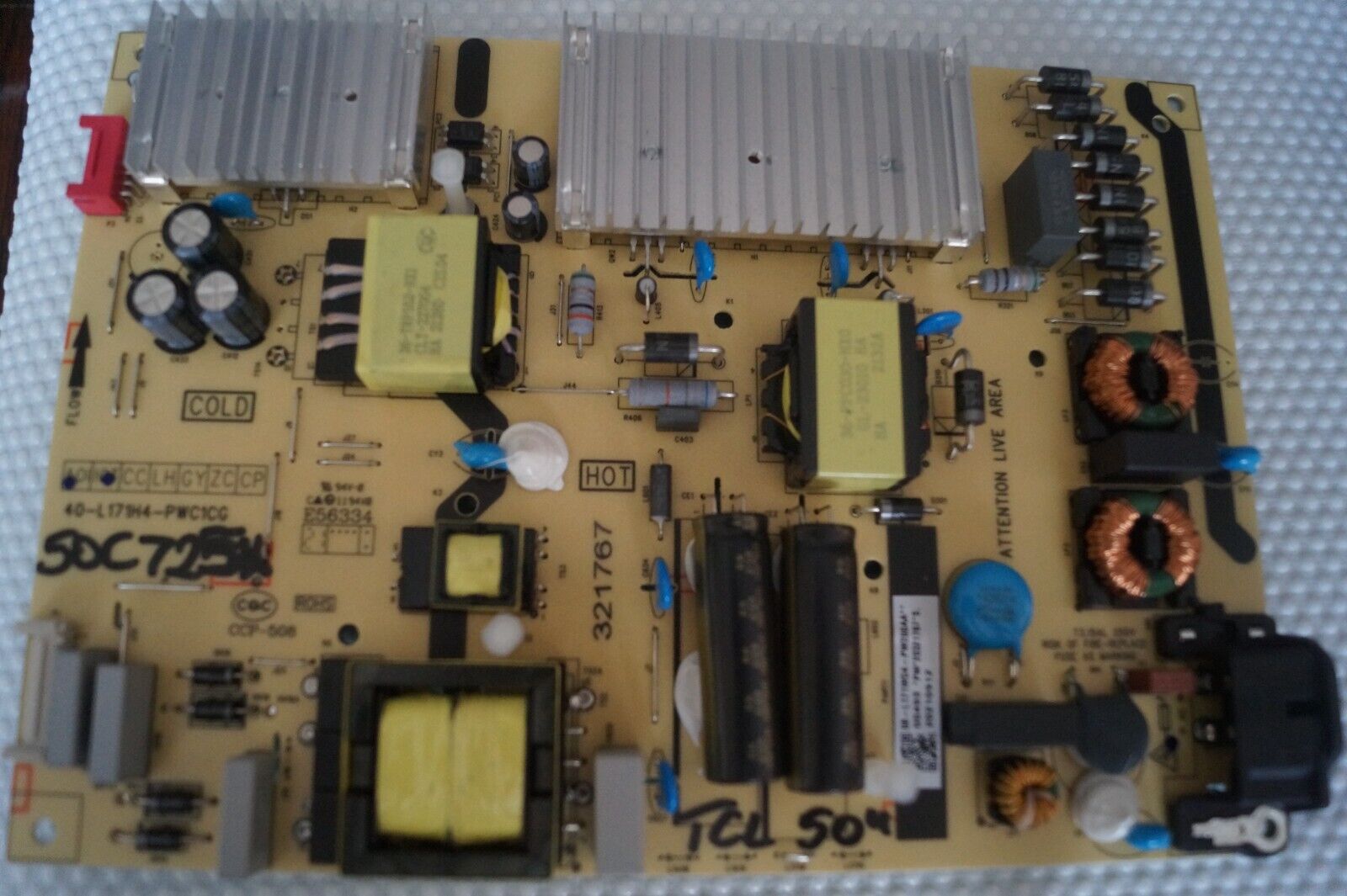 PSU POWER SUPPLY BOARD 40-L171H4-PWC1CG  FOR 50″ TCL 50C725K TV