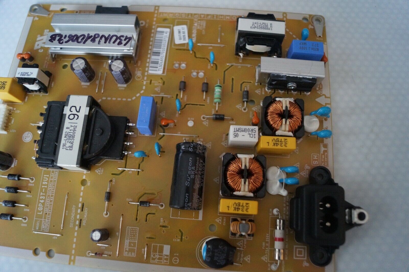 PSU POWER SUPPLY BOARD EAX68304101(1.7) EAY65170101 FOR 43″ LG 43UN81006PLB