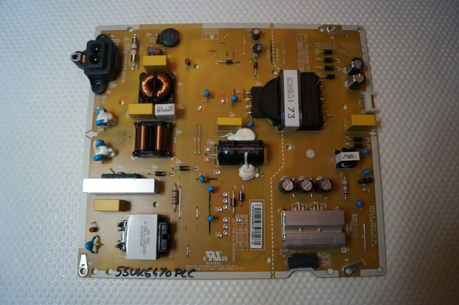 PSU POWER SUPPLY BOARD EAX67865201(1.6) REV 1.0 FOR 55″ LG 55UK6400PLA