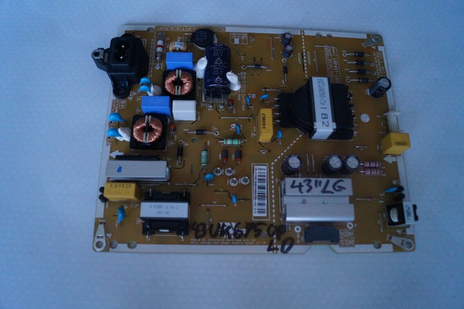 PSU POWER SUPPLY BOARD EAX67865101(1.6) EAY64928601 FOR 43″ LG 43UK6950PLB TV