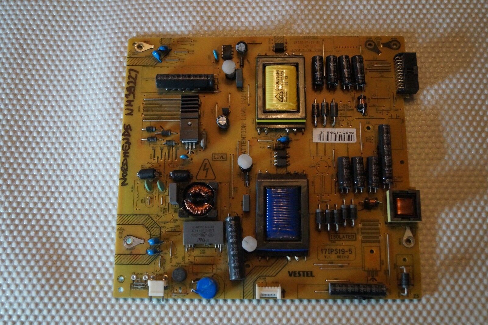 PSU POWER SUPPLY BOARD 17IPS19-5 23140225 39″ NORDMENDE NM39227 JVC LT-39DG52J