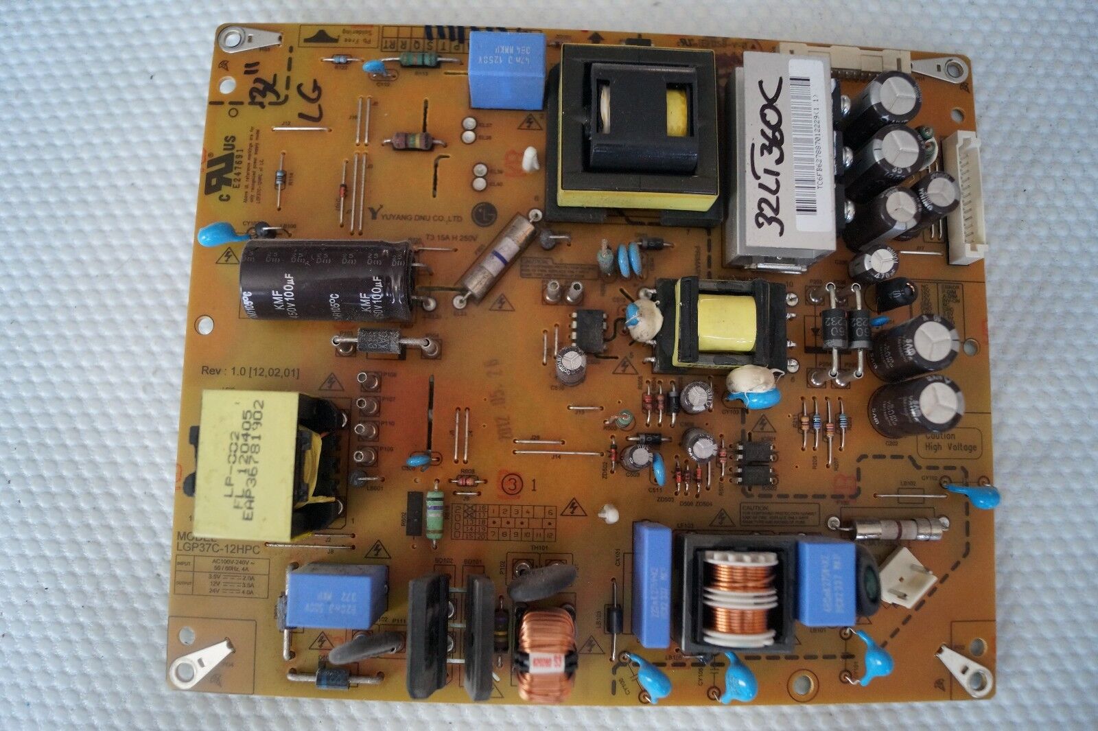 PSU POWER SUPPLY BOARD LGP37C-12HPC FOR 32″ LG 32LT360C LED TV