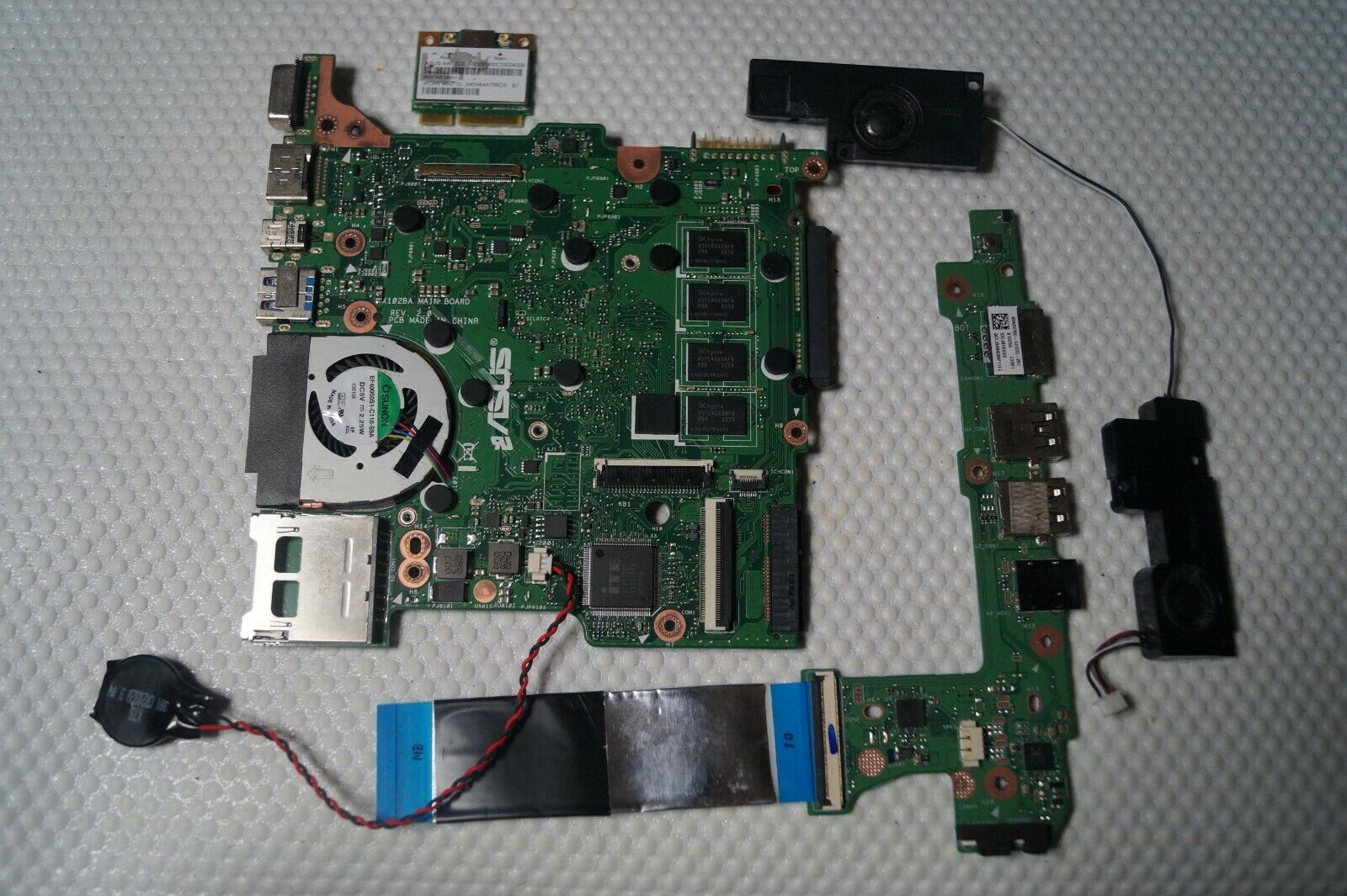 Motherboard AMD A4-1200 4GB + POWER BOARD FOR 10.1″ ASUS X102B X102BA Laptop