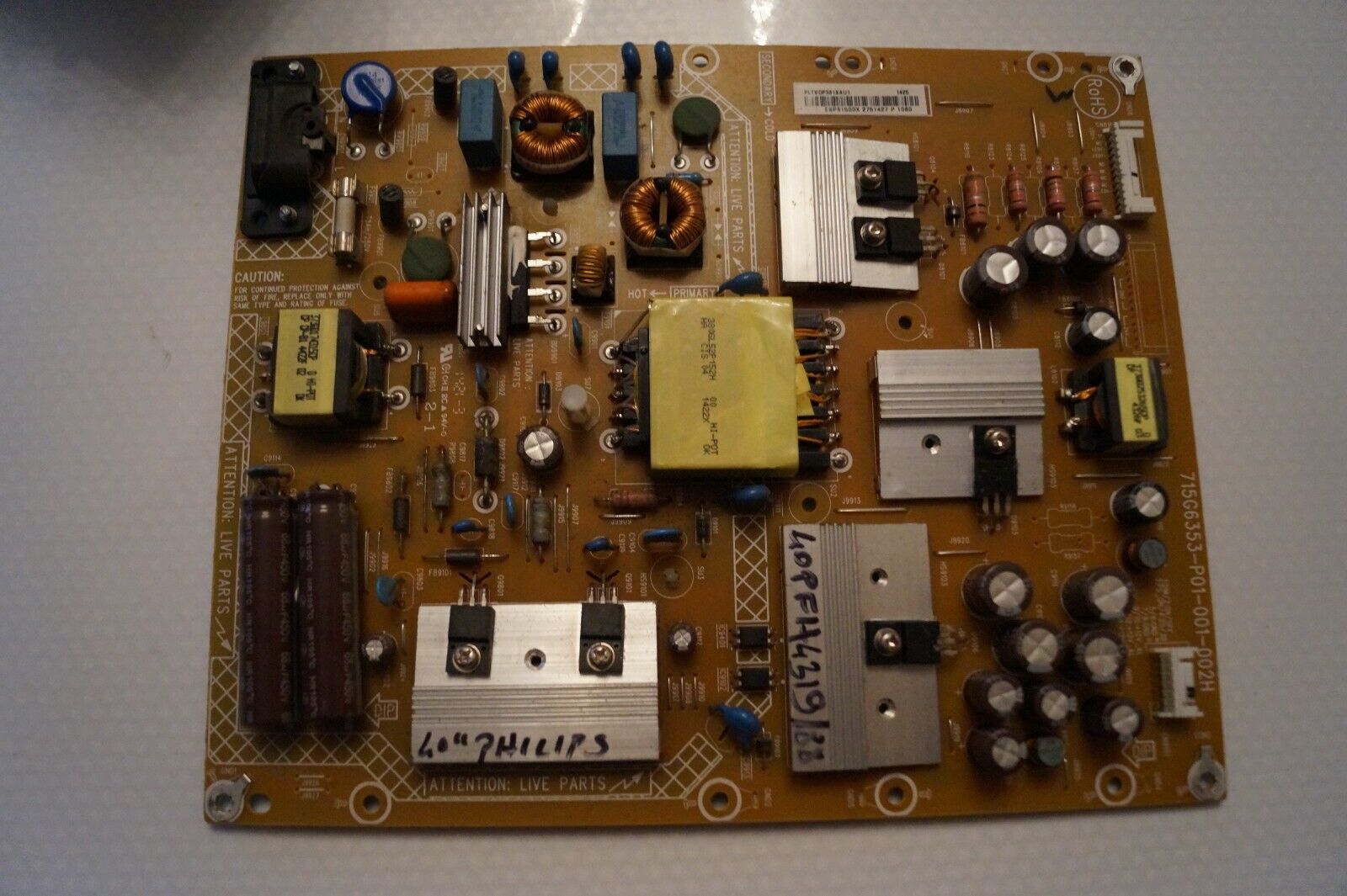 PSU POWER SUPPLY BOARD 715G6353-P01-001-002H FOR 40″ PHILIPS 40PFH4319/88 LED TV