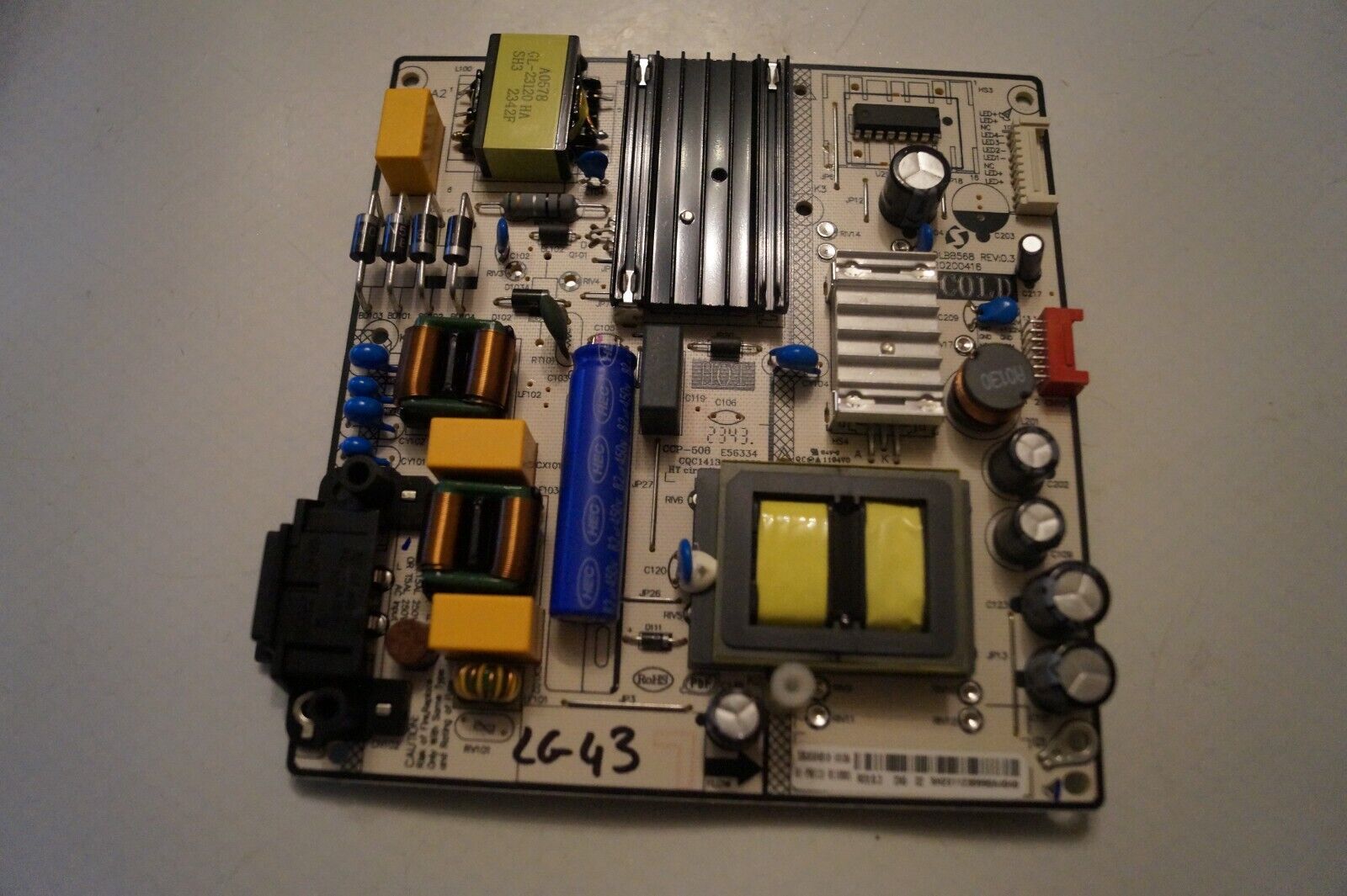 PSU POWER SUPPLY BOARD DLBB568 20200416 FOR 43″ LG 43UR73006LA TV