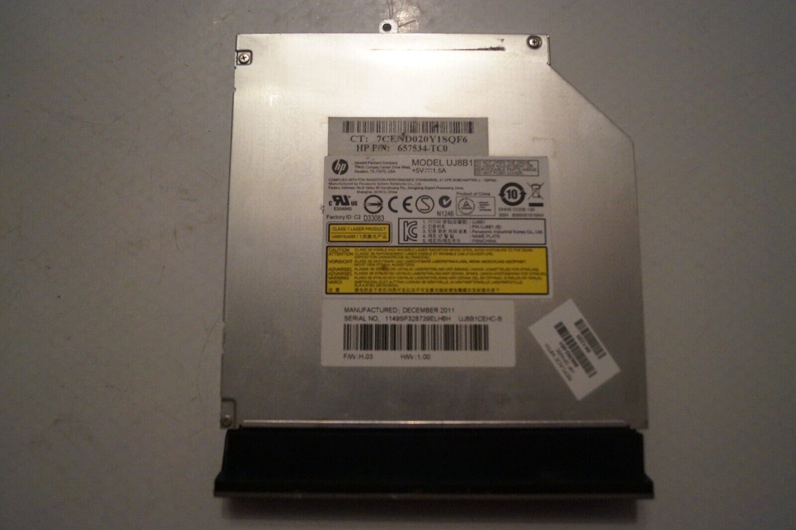 DVD OPTICAL DRIVE FOR HP DV7-6C54ea 17.3″ LAPTOP 666393-001 GENUINE