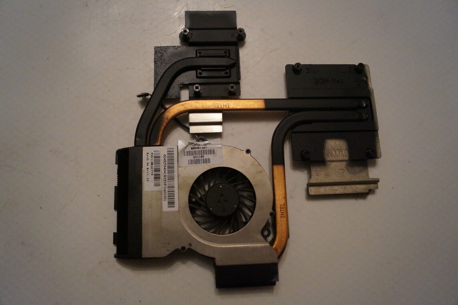 FAN & HEATSINK FOR HP DV7-6C54ea 17.3″ LAPTOP 666391-001 GENUINE