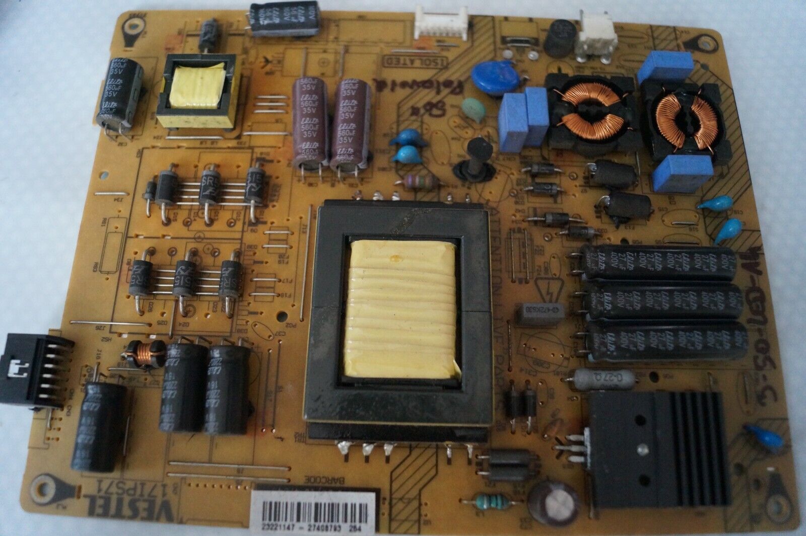 PSU POWER SUPPLY BOARD 17IPS71 23221147 50HYT62U C 3-50-LED-14 LT-50C740(A) TV’S