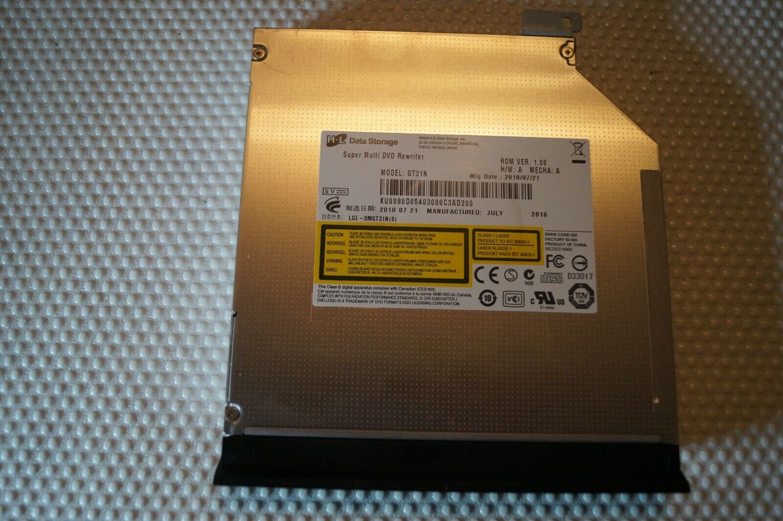 Packard Bell oneTwo L5351 L5851 DVD/CD ReWriter SATA Drive GT31N GENUINE