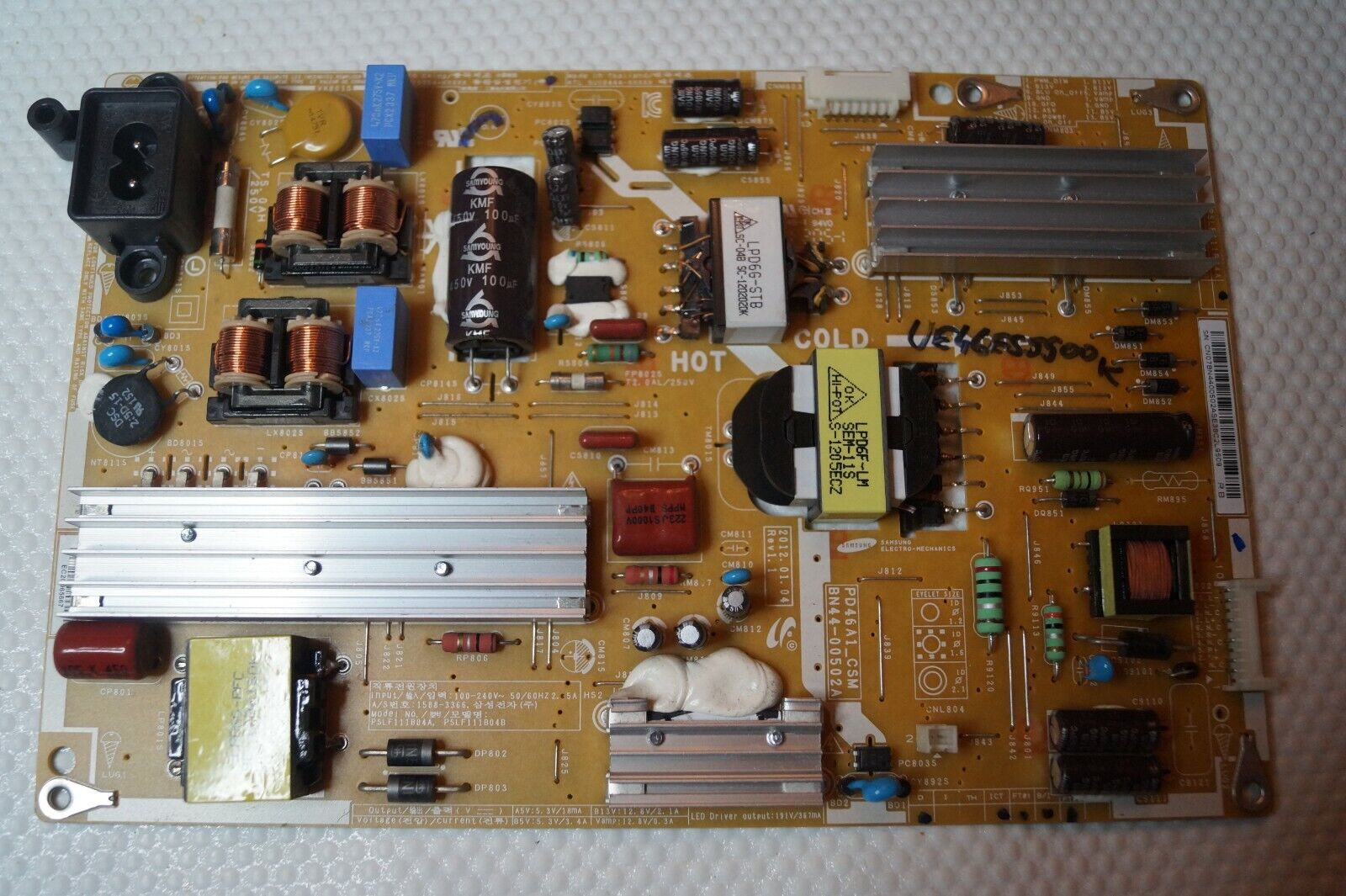 PSU POWER SUPPLY BOARD BN44-00502A FOR 40″ SAMSUNG UE40ES5500K LED TV, GENUINE