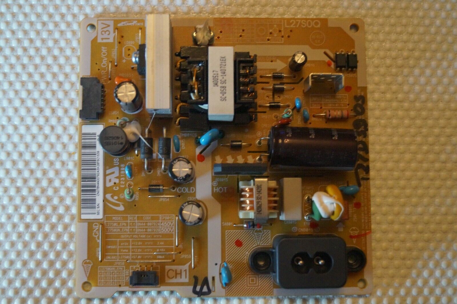 PSU POWER SUPPLY BOARD BN44-00792A FOR 27″ SAMSUNG LT27D390SW MONITOR TV