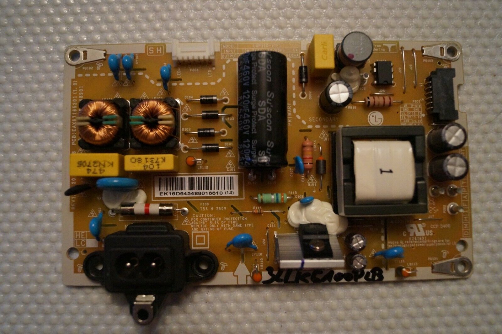 PSU POWER SUPPLY BOARD EAX67165201(1.9) EAY64548901 32″ LG 32LK610BPLB