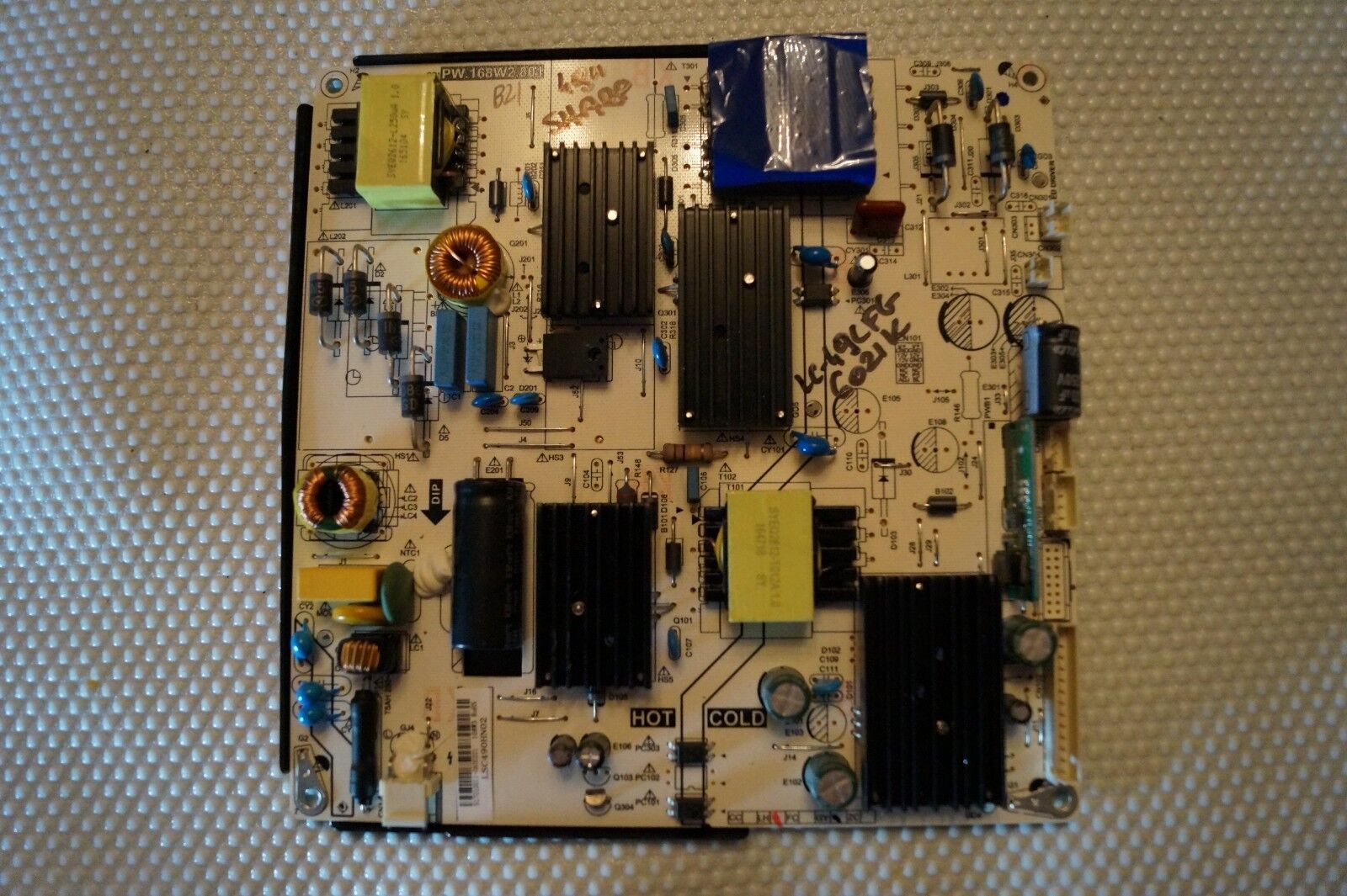 PSU POWER SUPPLY BOARD PW.168W2.801 FOR 49″ SHARP LC-49CFG6021K TV, LSC490HN02