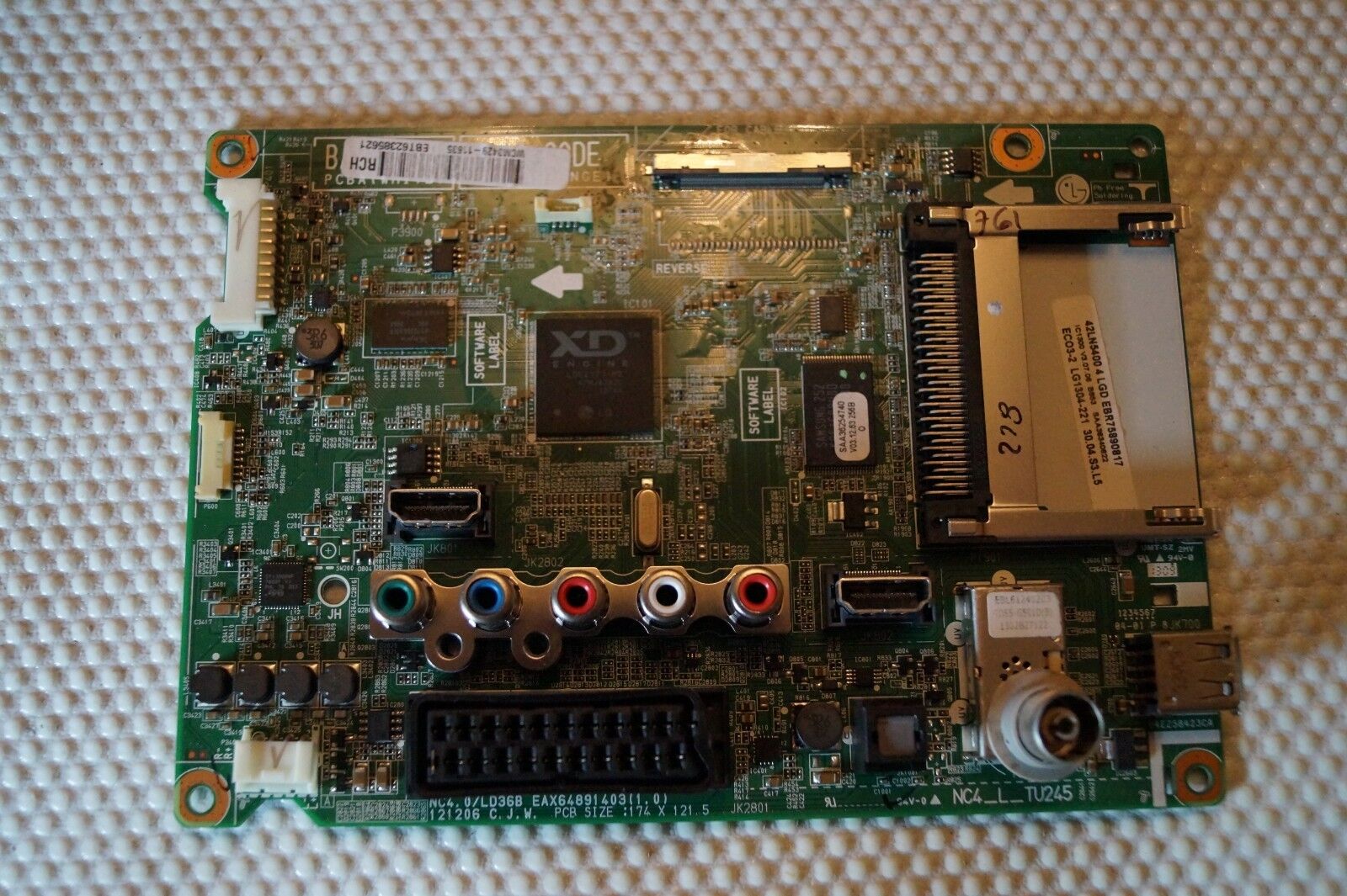 MAIN BOARD EAX64891403(1.0) EBT62385621 FOR 42″ LG 42LN5400 TV, SCREEN: LC420DUE