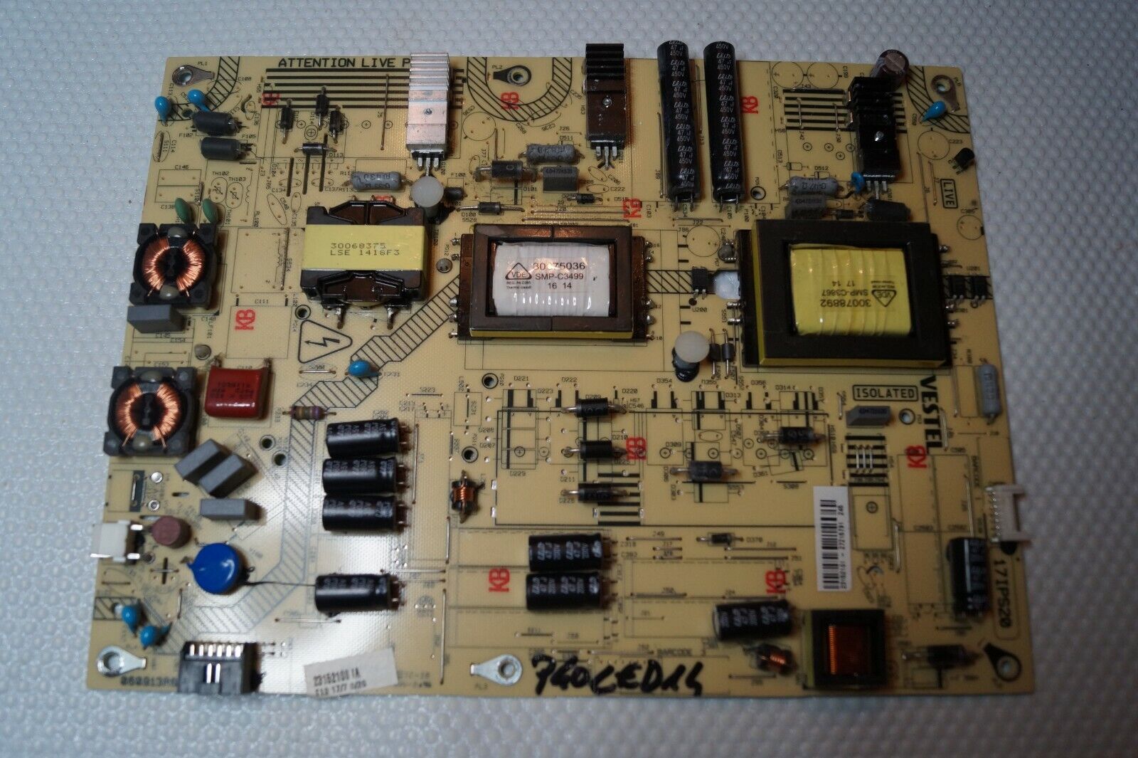 PSU POWER SUPPLY BOARD 17IPS20 23152101 FOR DLED40127FHDS P40LED14 DLED40125FHD