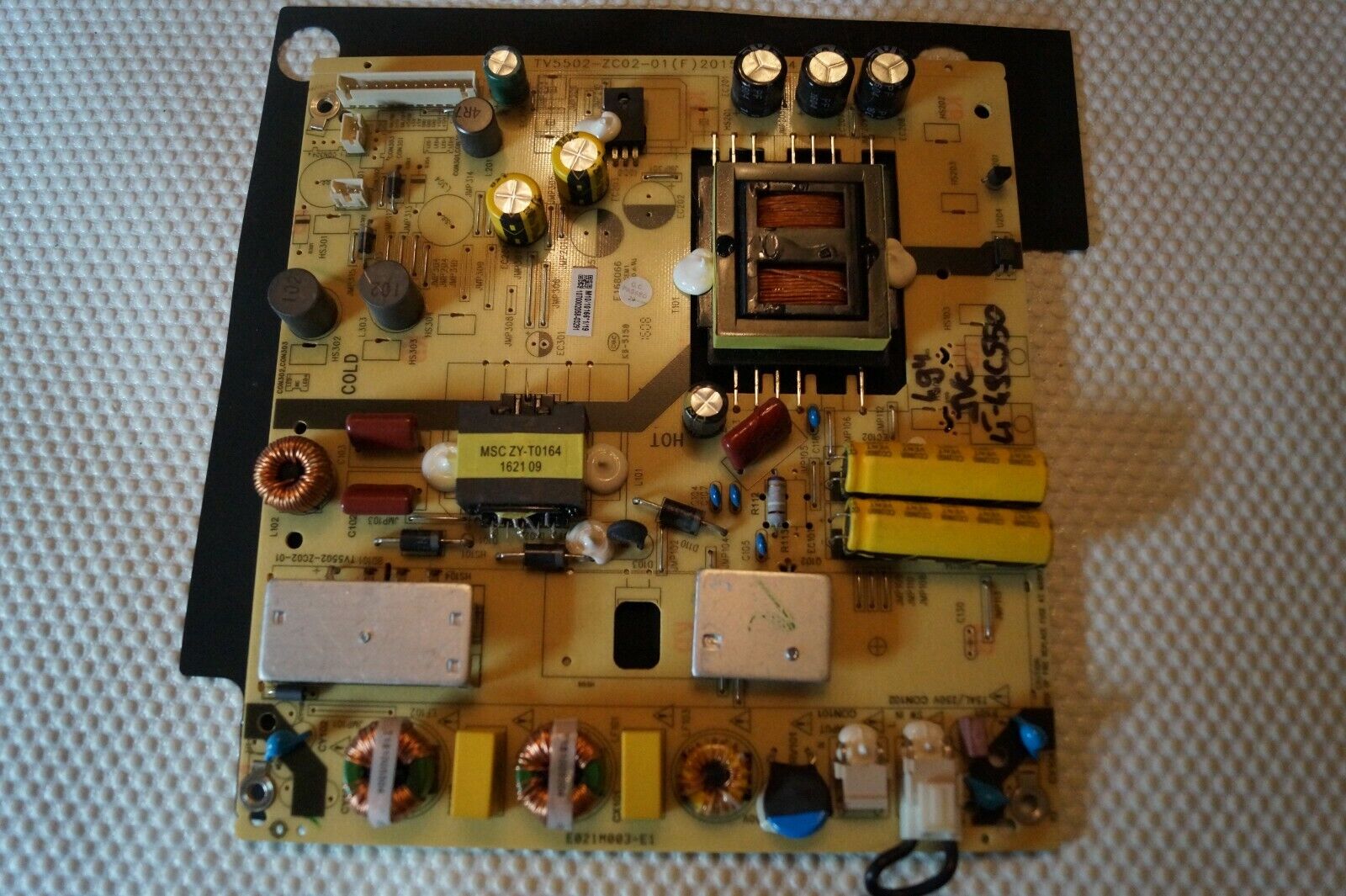 PSU POWER SUPPLY BOARD TV5502-ZC02-01 FOR 49″ JVC LT-49C550 LED TV