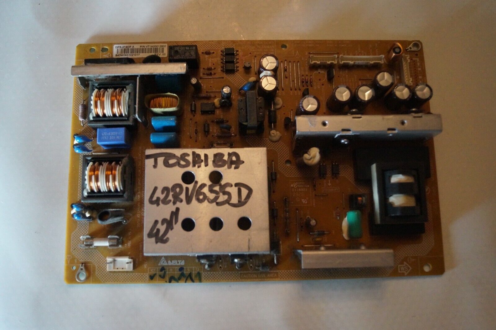 PSU POWER SUPPLY BOARD V71A00012800 DPS-219DP A FOR 42″ TOSHIBA 42RV655D TV