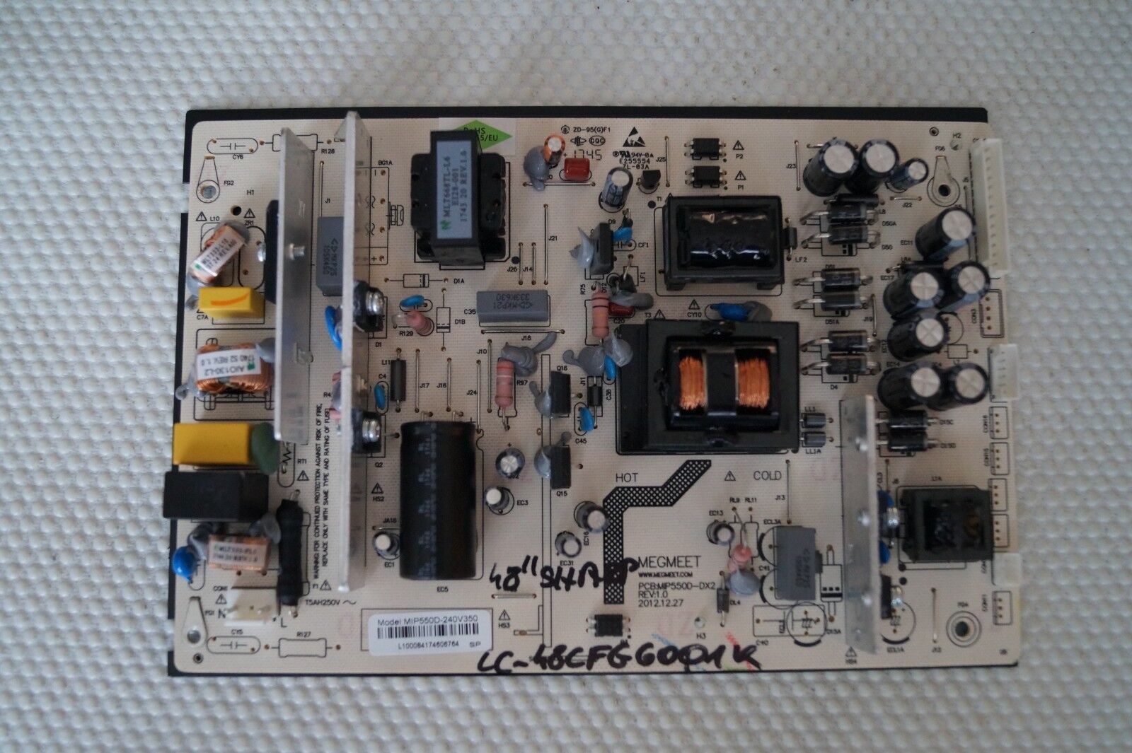 POWER SUPPLY LC-49CFE5001K BOARD MIP550D-DX2 SHARP LC-48CFG6001K LC-50CFG6001K