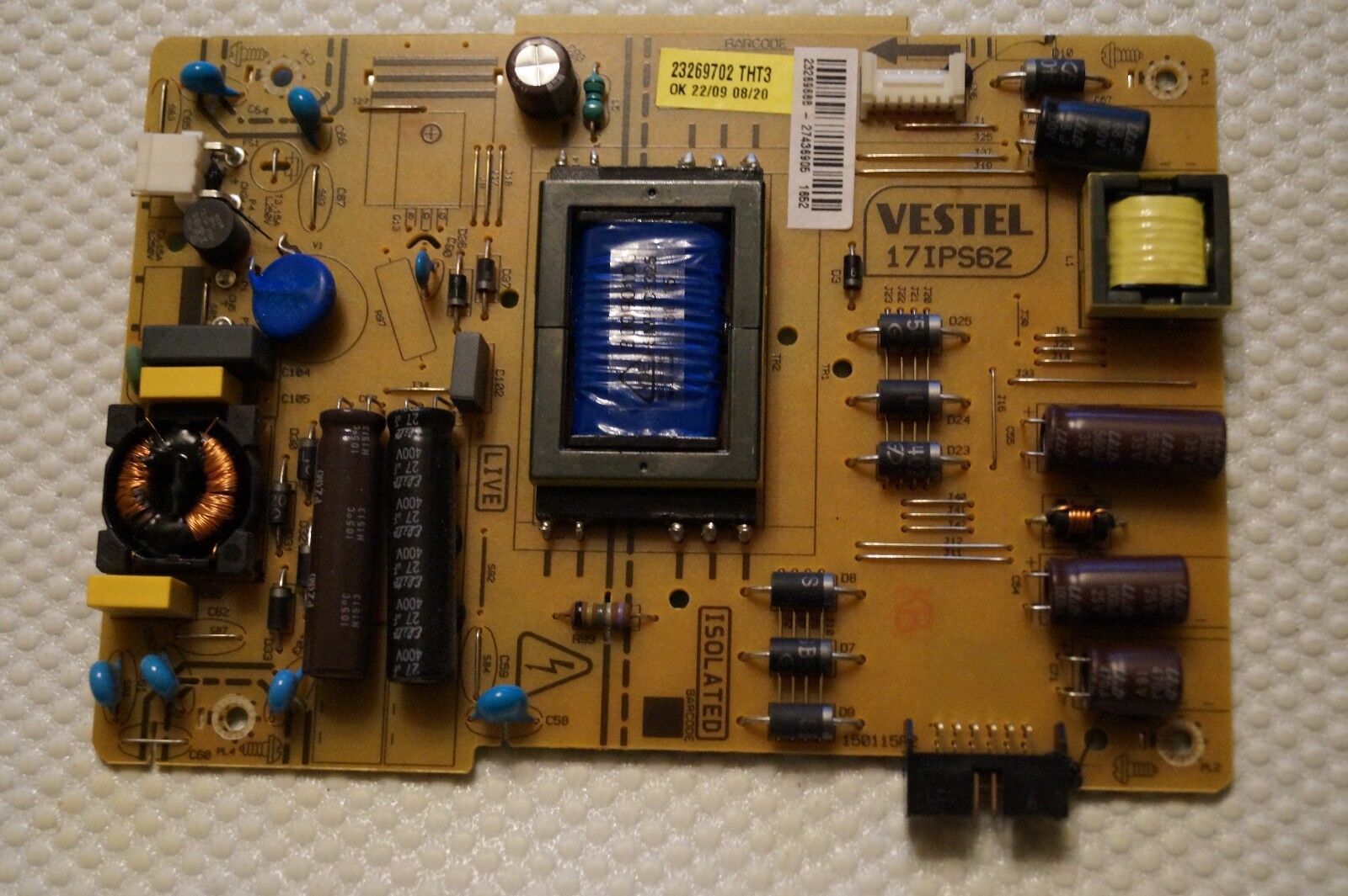 PSU POWER SUPPLY BOARD 17IPS62 23269688 FOR 32″ 32278HDDLED JT0132005B/01 TV’S