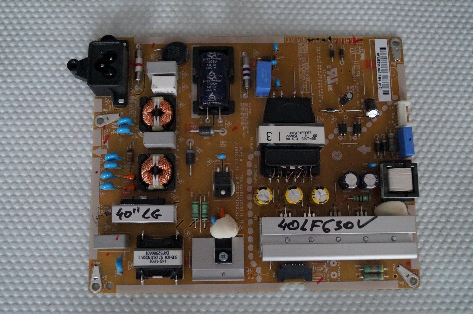 PSU POWER SUPPLY BOARD EAX66163001 EAY63630401 FOR 40″ LG 40LF630V LED TV