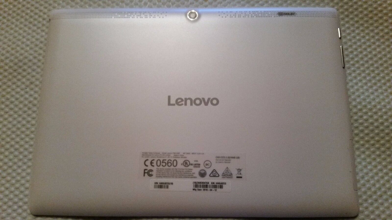 REAR HOUSING GENUINE COVER WHITE FOR 10.1″ LENOVO TAB 2 A10-30 TB2-X30F TABLET