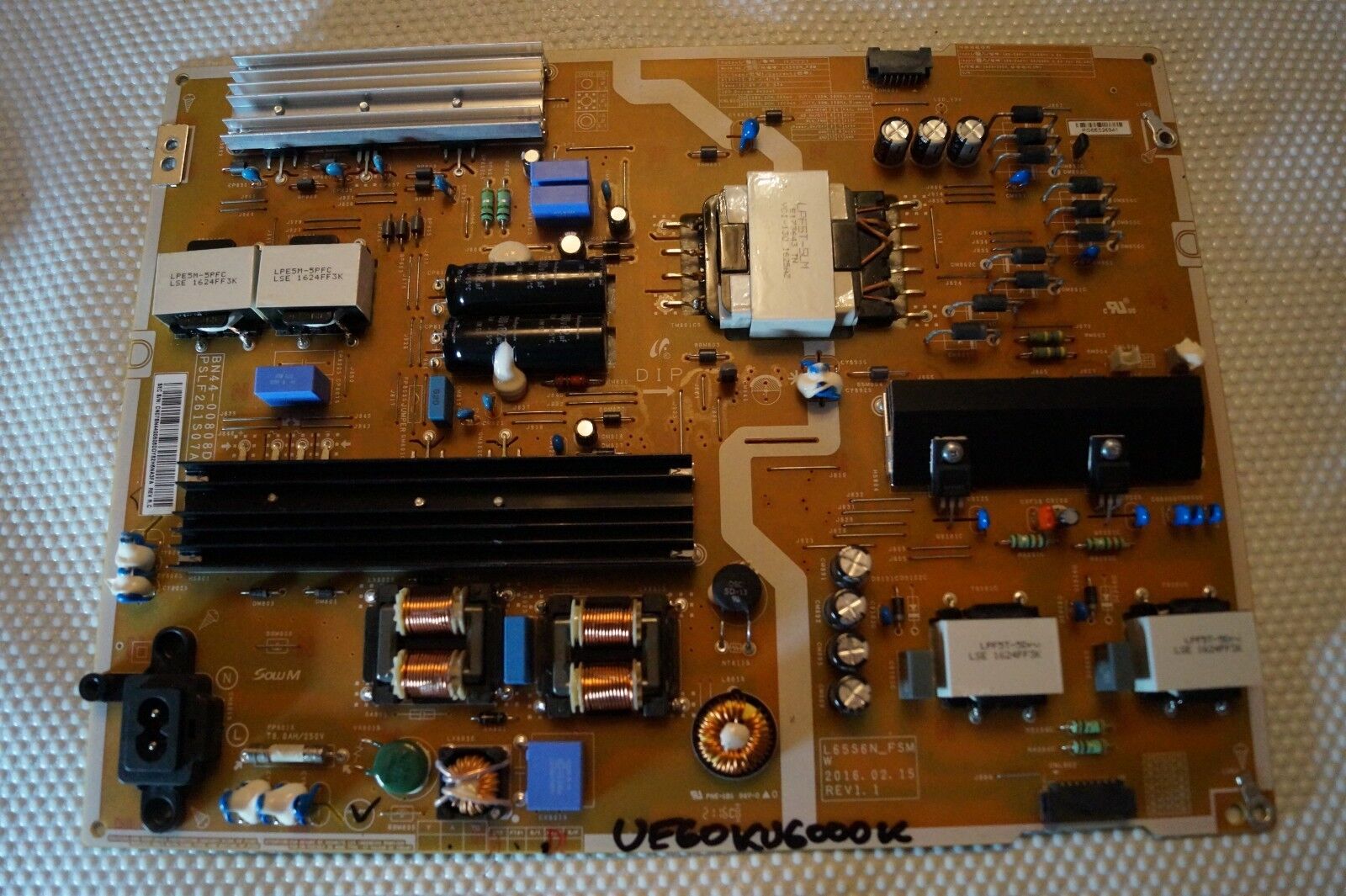 PSU POWER SUPPLY BOARD BN44-00808D SAMSUNG UE60KU6000K UE65K6020K UE60KU6020K TV