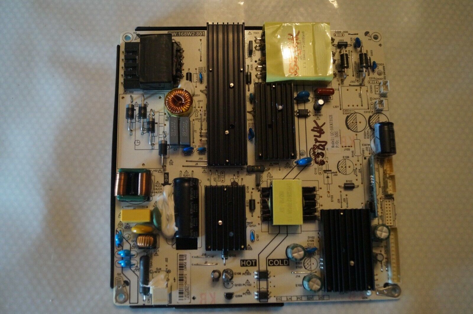 PSU POWER SUPPLY BOARD PW.168W2.801 FOR 40″ SHARP 40BJ3K , 4T-C40BJ3KF2FB