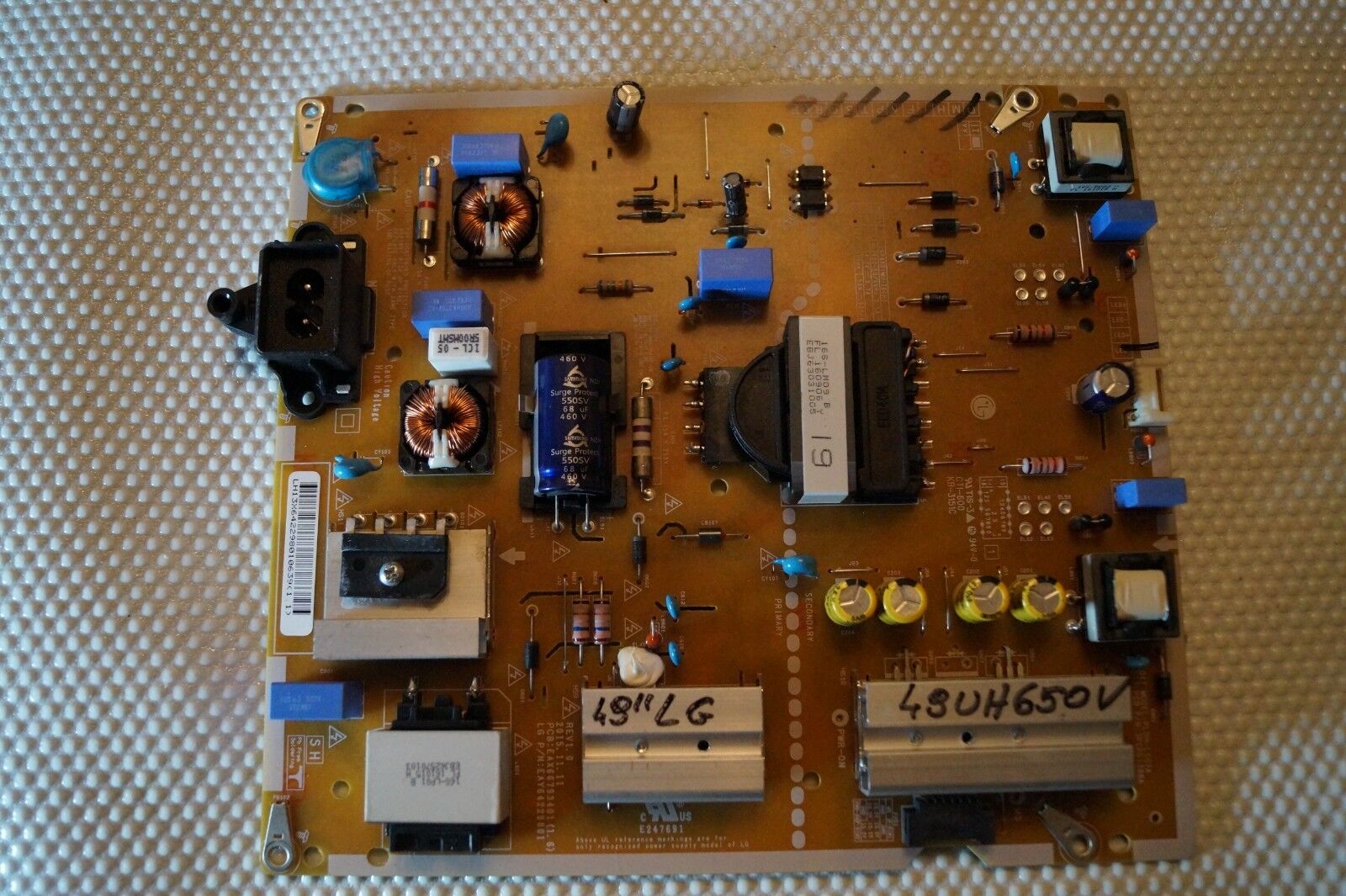 PSU POWER SUPPLY BOARD EAX66793401(1.6) EAY64229801 FOR 49″ LG 49UH650V LED TV