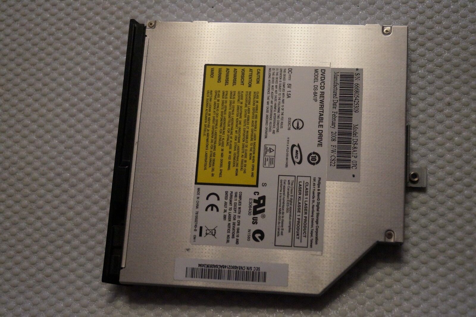 DVD CD RW OPTICAL DRIVE BA59-02146A genuine FOR 15.4″ Samsung R60+ LAPTOP