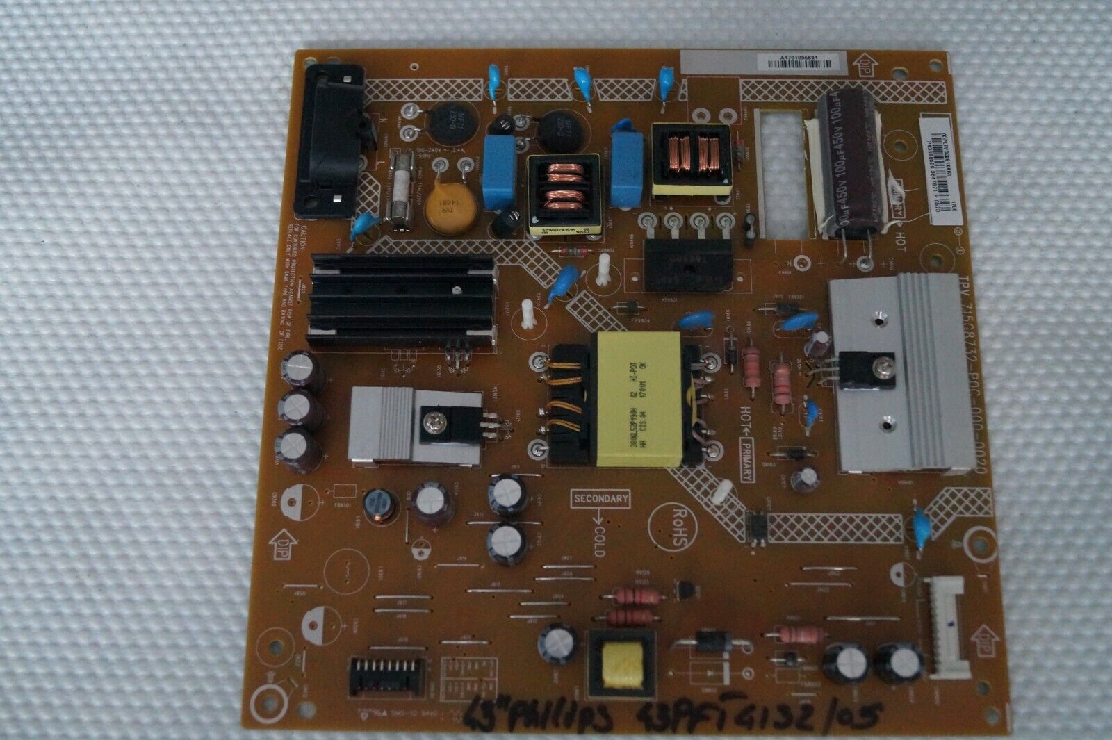 PSU POWER SUPPLY BOARD 715G8732-P0C-000-0020 FOR 43″ PHILIPS 43PFT4132/05 LED TV