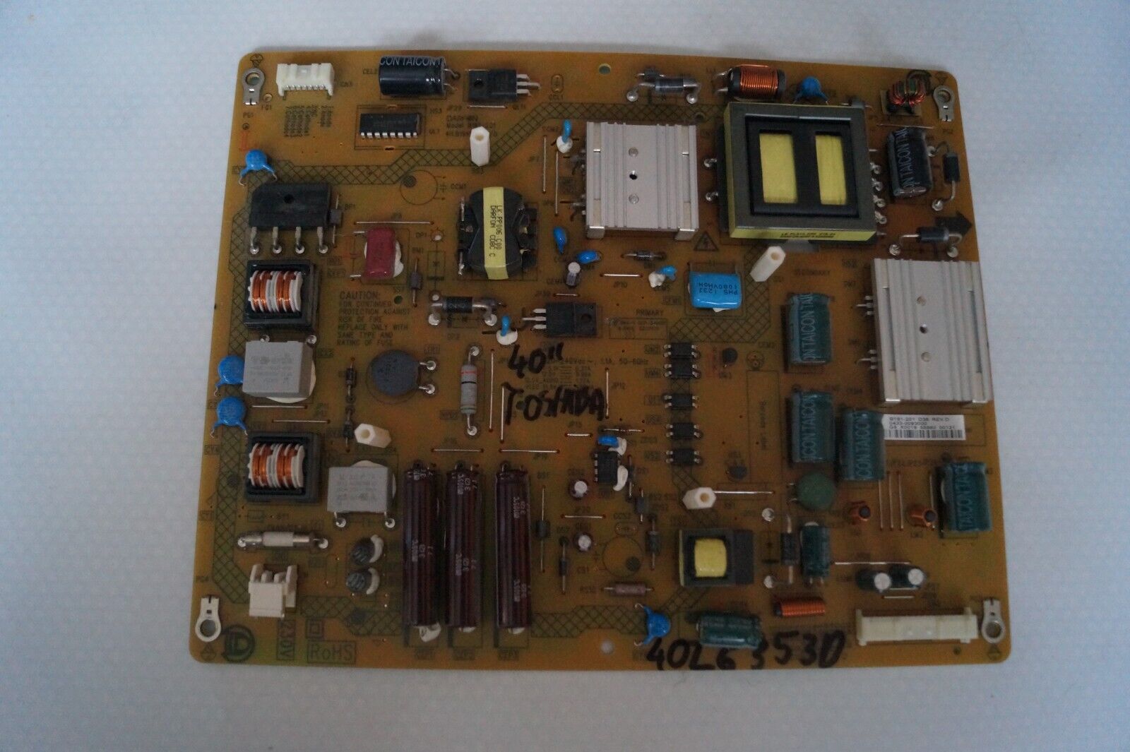 PSU POWER SUPPLY BOARD 4H.B1910.021 /D FOR 40″ TOSHIBA 40L6353D LED TV