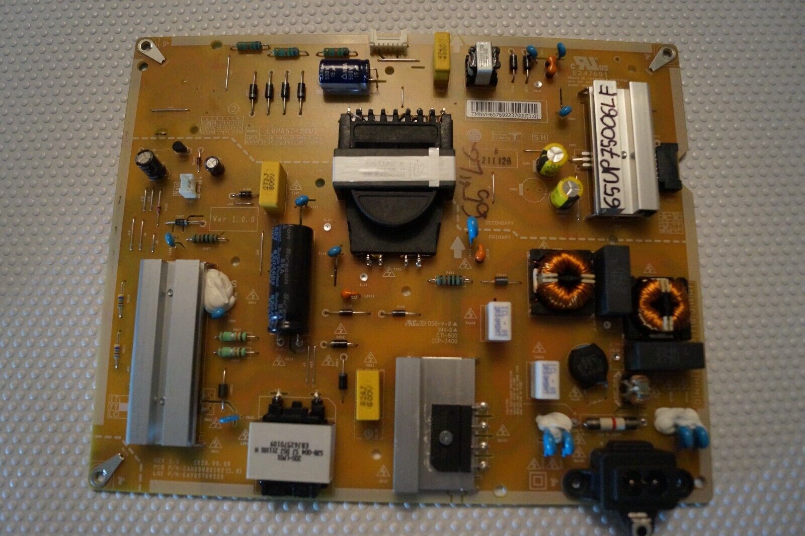 PSU POWER SUPPLY BOARD EAX69083102(1.0) EAY65769223 FOR 65″ LG 65UP75006LF TV