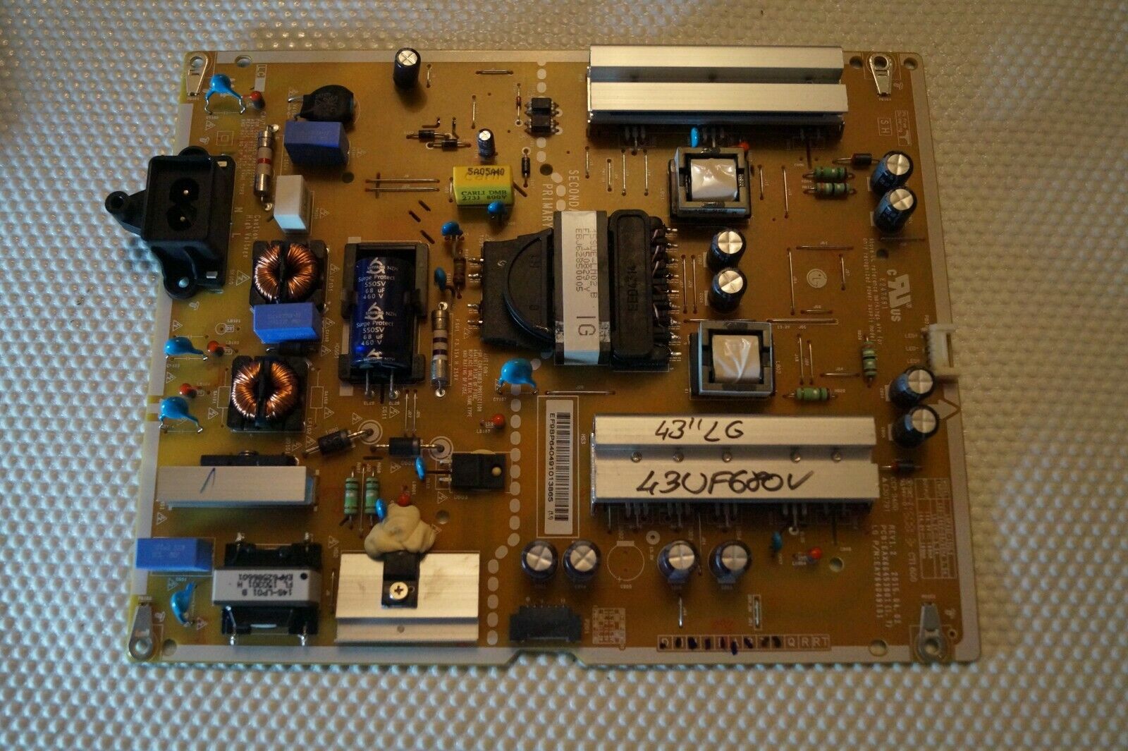 PSU POWER SUPPLY BOARD EAX66453801(1.7) EAY64049101 FOR 43″ LG 43UF680V UHD TV